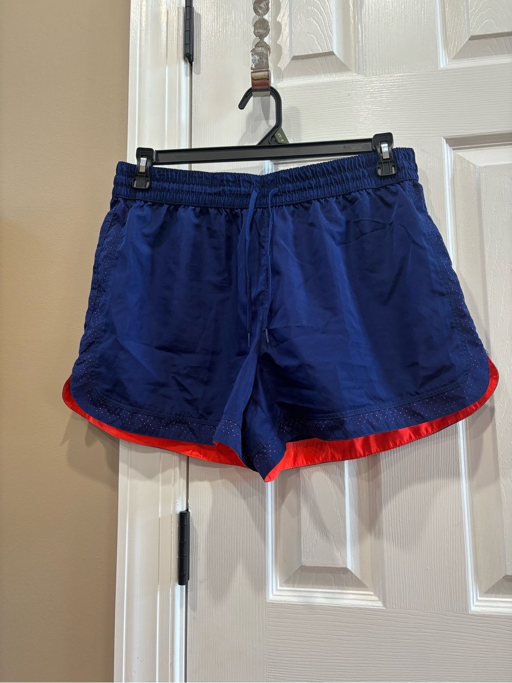 bcg Navy Blue Athletic Shorts with Red Trim